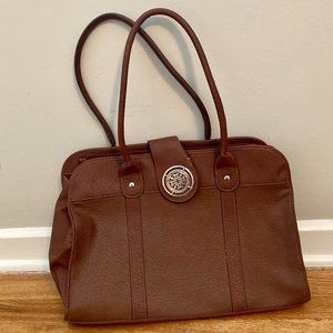 Rosetti Chocolate Brown Faux Leather Laptop Bag